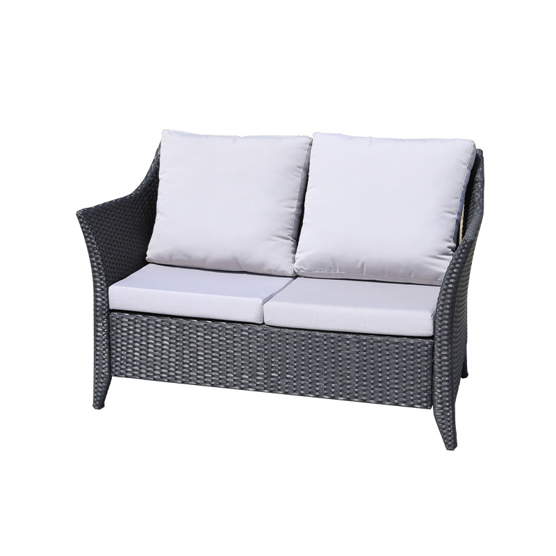 Factory Steel Frame PE Rattan Outdoor Garden Sofa Sets